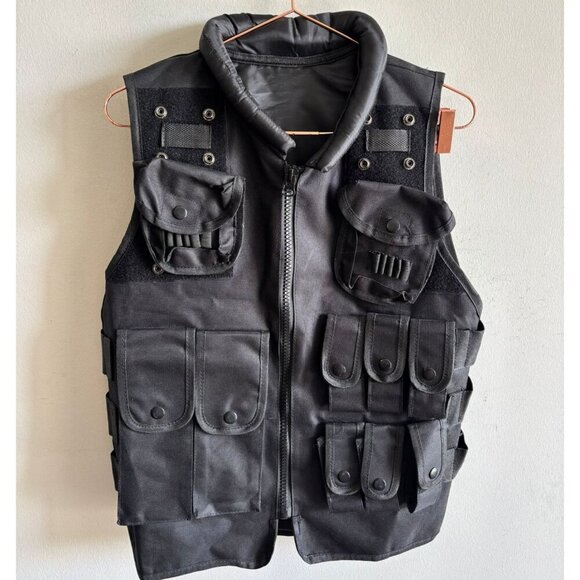 Lancer Tactical Mens Combat and Training Costume Outdoor Vest Black Size Medium - Picture 1 of 7
